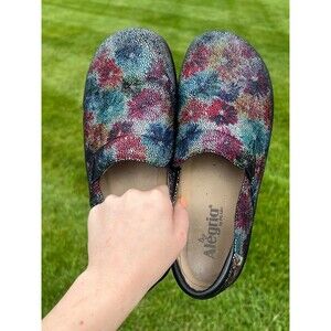 Alegria Kel-506 Bloomies Slip On Clogs Women's 38 Flower Mosaic Comfort Nursing